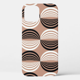 Geometrische braune Kreise Nahtloses Design Case-Mate iPhone Hülle