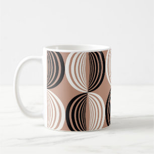 Geometrische braune Kreise Nahtloses Design Kaffeetasse