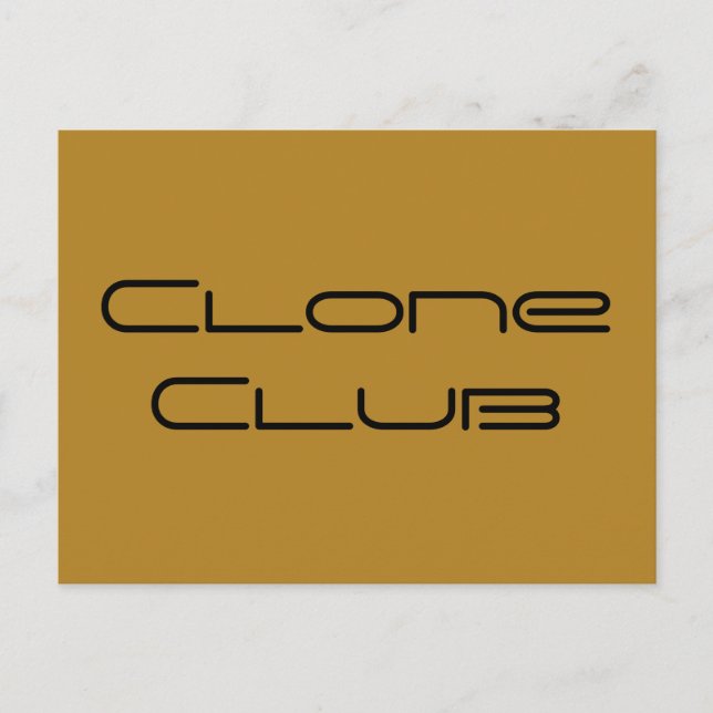Geometrische Briefe des Clone Clone Clones Club au Postkarte (Vorderseite)