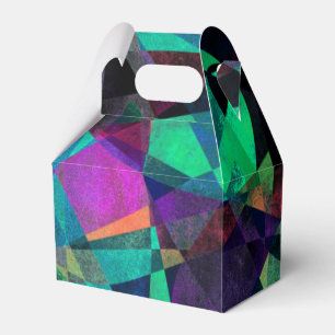 Geometrische, bunte, Grungy abstrakte Kunst Geschenkschachtel