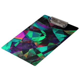 Geometrische, bunte, strukturierte abstrakte Kunst Klemmbrett