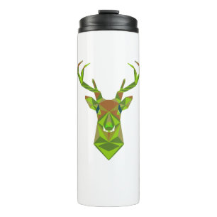 Geometrische Camouflage des Hirschkopfes Thermosbecher