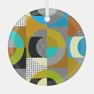Geometrische Collage: Kreise, Vintages Muster. Ornament Aus Glas