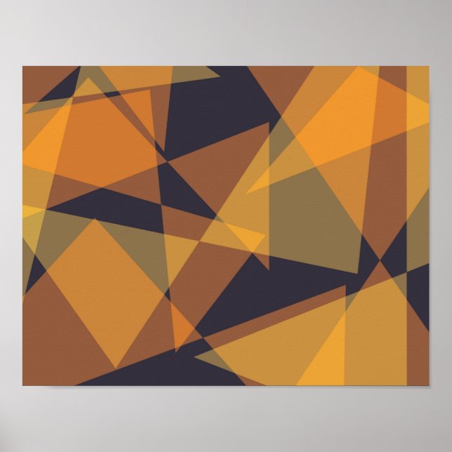 Geometrische, coole, trendige, moderne, einfache D Poster (Vorne)