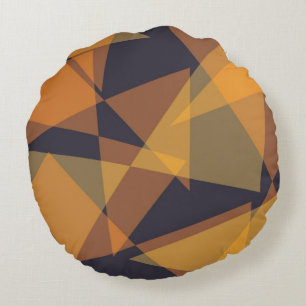 Geometrische, coole, trendige, moderne, einfache D Rundes Kissen