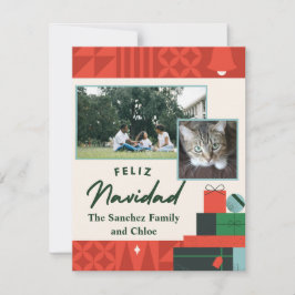 Geometrische Darstellung "Feliz Navidad" Karte 2 F