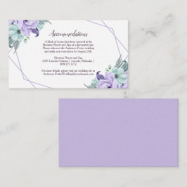 Geometrische Details der Lavendel-Wasserfarbenpeon Begleitkarte