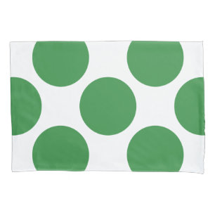 Geometrische diagonale grüne Tupfen auf Kissenbezug