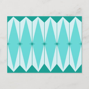 Geometrische Diamanten & Sternenexplosionen Postka Postkarte