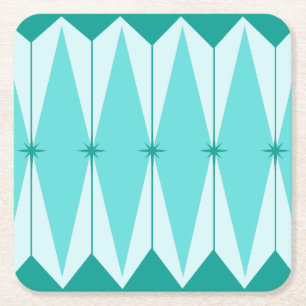 Geometrische Diamanten u. Rechteckiger Pappuntersetzer