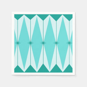 Geometrische Diamanten und Sternexplosionen Papier Serviette