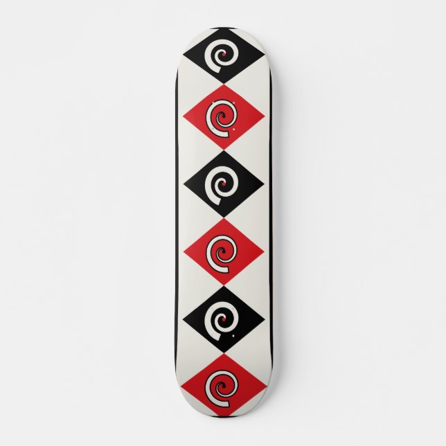 Geometrische Diamantspirale Skateboard (Vorne)