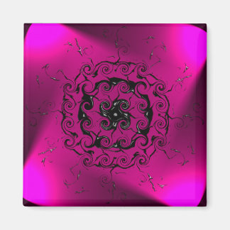 Geometrische Digitalkunst, spiralförmiger lila Mag Magnet