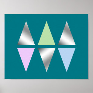 geometrische Dreiecke des eleganten klaren Poster