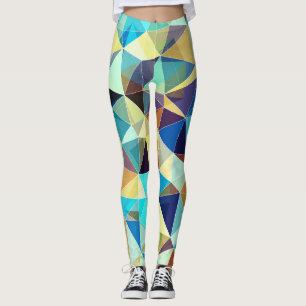 Geometrische Dreiecke: Farbiges Abstraktes Muster Leggings