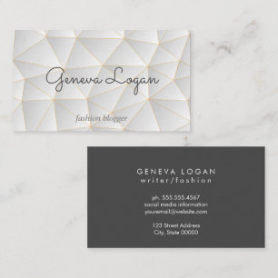 Geometrische Dreiecke   High Fashion Business Card Visitenkarte
