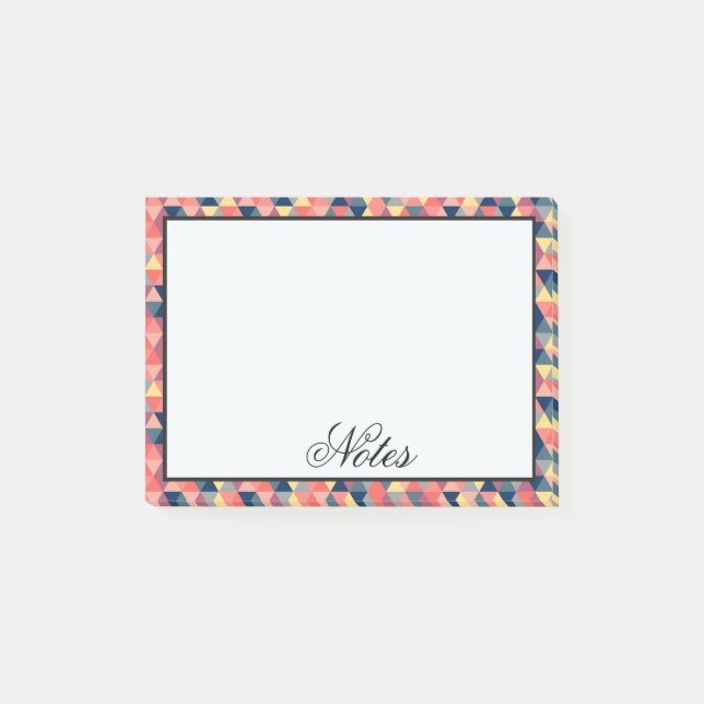 Geometrische Dreiecke Post-it Klebezettel (Vorderseite)
