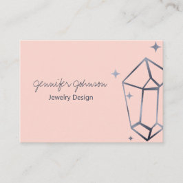 Geometrische dunkelgraue Foil Pink-Visitenkarte Visitenkarte