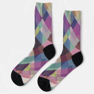 geometrische dunkle Schattierungen Muster Socken