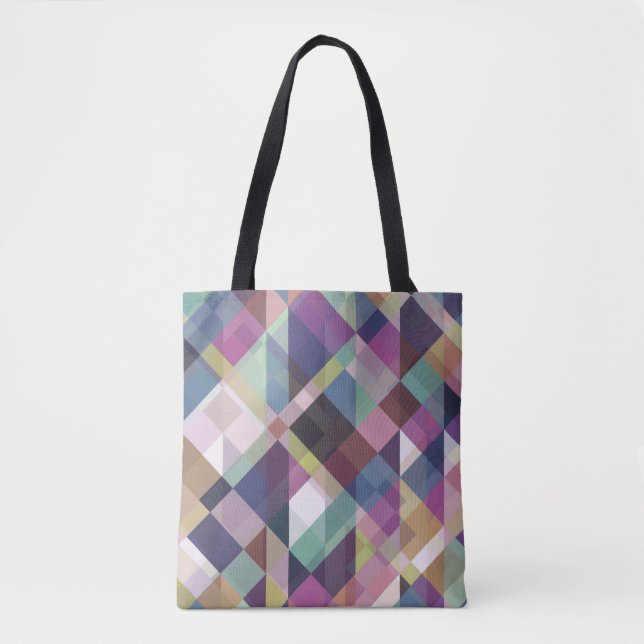 geometrische dunkle Schattierungen Muster-Tasche (Vorderseite)