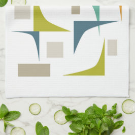Geometrische Ecken - farbenfrohe Mitte Jahrhundert Küchentuch