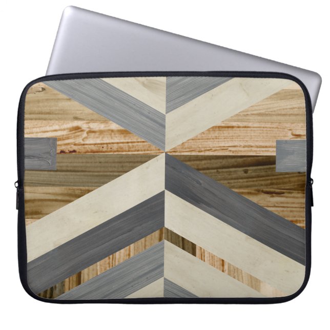 Geometrische Einlage Laptopschutzhülle (Vorderseite)