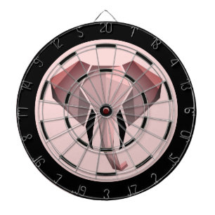Geometrische Elefantenkopf-Verordnung Dartscheibe