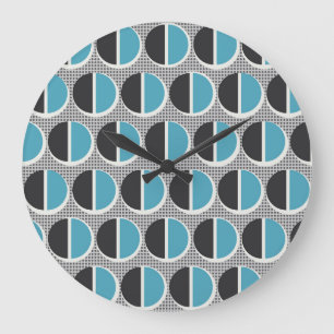 Geometrische Eleganz: Vintage-Musterdesign. Große Wanduhr