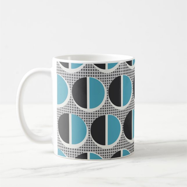 Geometrische Eleganz: Vintages Musterdesign. Kaffeetasse (Links)
