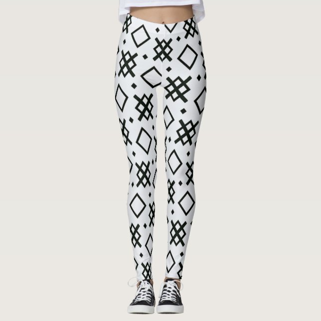 geometrische Elemente nahtlose Form Muster Leggings (Vorderseite)