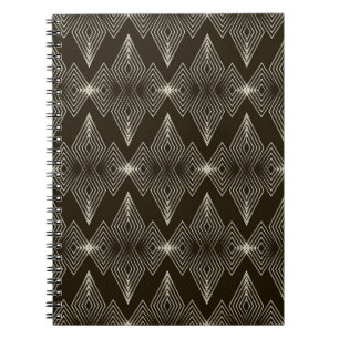 Geometrische Elemente, vintage nahtloses Ornament. Notizblock