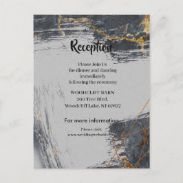 Geometrische Empfang-Karte für Glitzer marbeln Ankündigungspostkarte