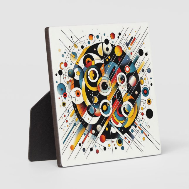 Geometrische Energiestöße - Abstrakte Circle Art Fotoplatte (Vorderseite)