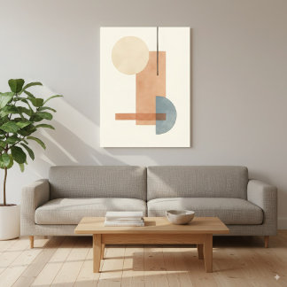 Geometrische Erde Tone Abstrakt Art Canvas Print Leinwanddruck