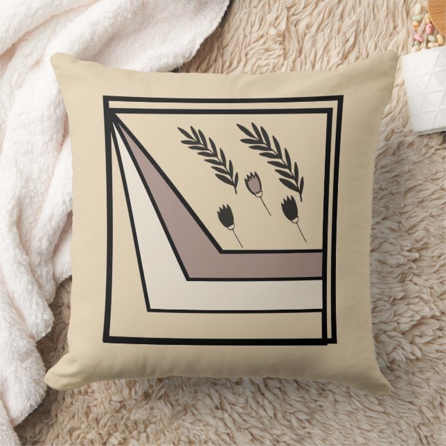 Geometrische Erdtöne, Bläschen Kissen (Decke)