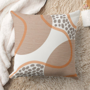 geometrische Erdtöne der Rostfarbe Kissen