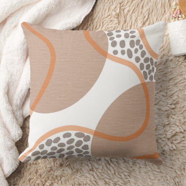 geometrische Erdtöne der Rostfarbe Kissen (Decke)