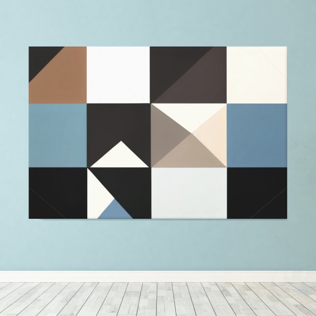 Geometrische Essenz Leinwanddruck (Insitu (Holzboden))