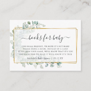 Geometrische Eukalyptus-Babydusche Begleitkarte