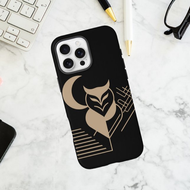 Geometrische Eule mit Halbmond Case-Mate iPhone Hülle (Von Creator hochgeladen)