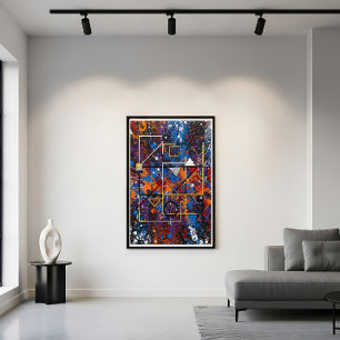 Geometrische Explosion Urban Abstract Poster