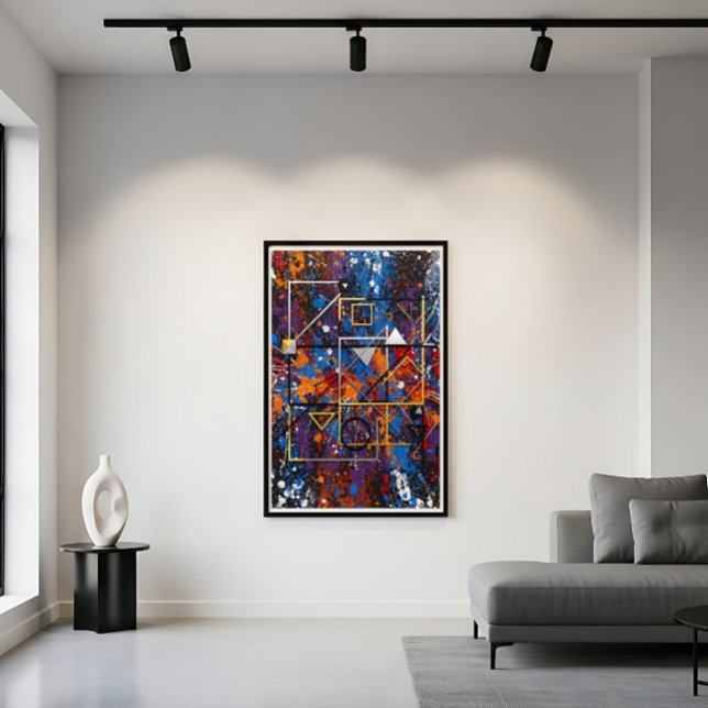 Geometrische Explosion Urban Abstract Poster (Von Creator hochgeladen)