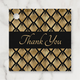 Geometrische Fans des eleganten Goldes und Schwarz Geschenkanhänger