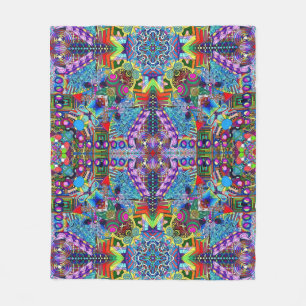 Geometrische Fantasie Fleecedecke