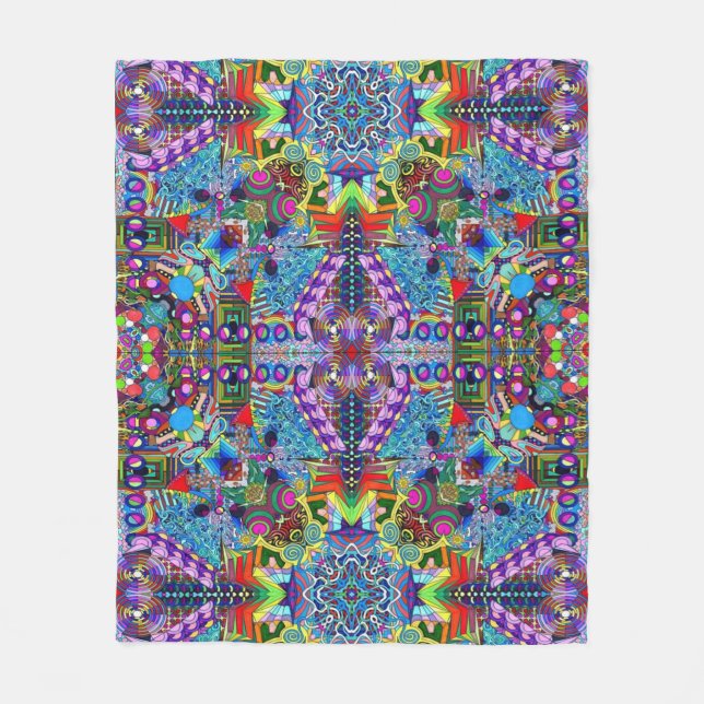 Geometrische Fantasie Fleecedecke (Vorderseite)