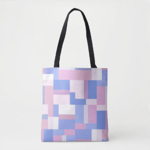 Geometrische FarbblockRechtecke - Rosa und Blau
