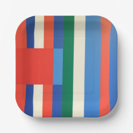 Geometrische Farbe Pappteller