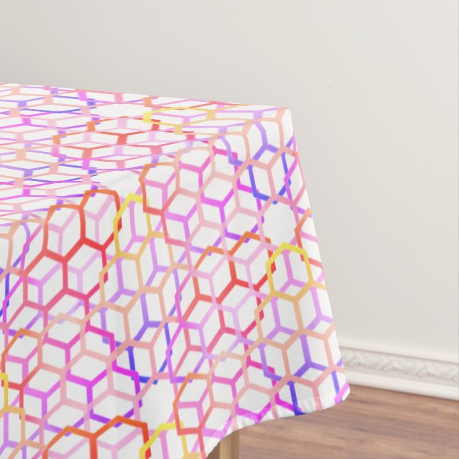 Geometrische Farben groß Tischdecke (Beispiel)
