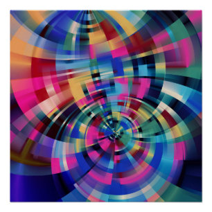 Geometrische Farben Wirbel Poster