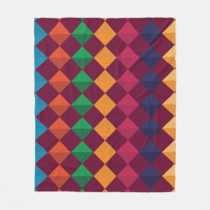 Geometrische Farbenmuster Fleecedecke